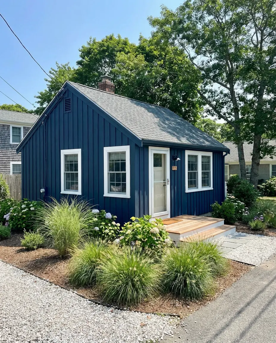 Ink Blue on a Modern Board and Batten Small House 1