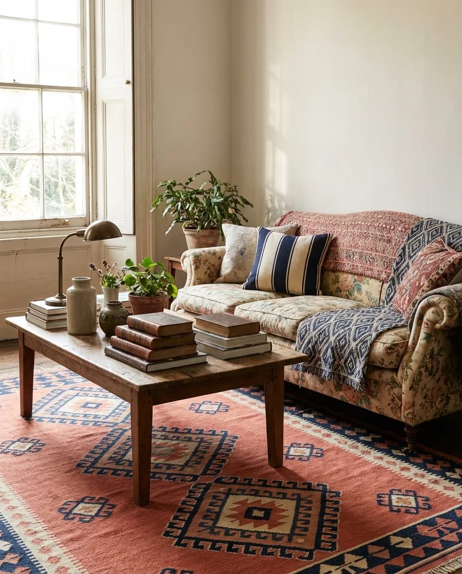 Inspiration Board Living Room with Mixed Prints 1
