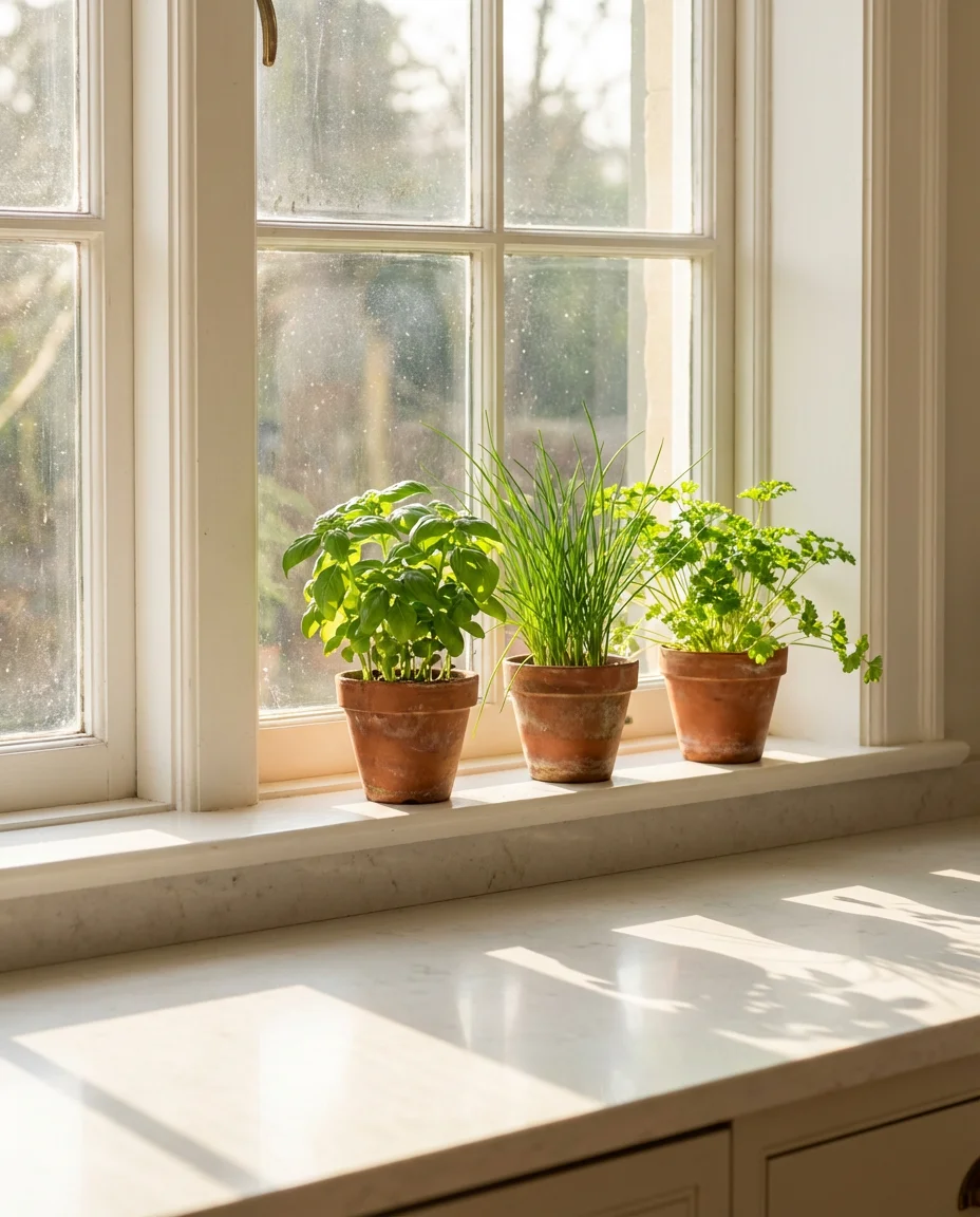 Kitchen Window Herb Garden 1