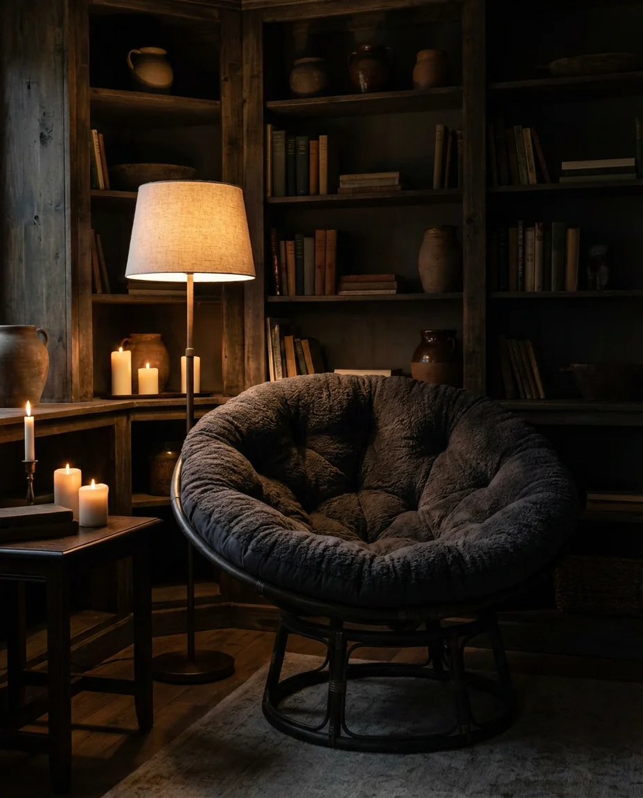 Living Room Ideas With a Black Papasan Chair 2