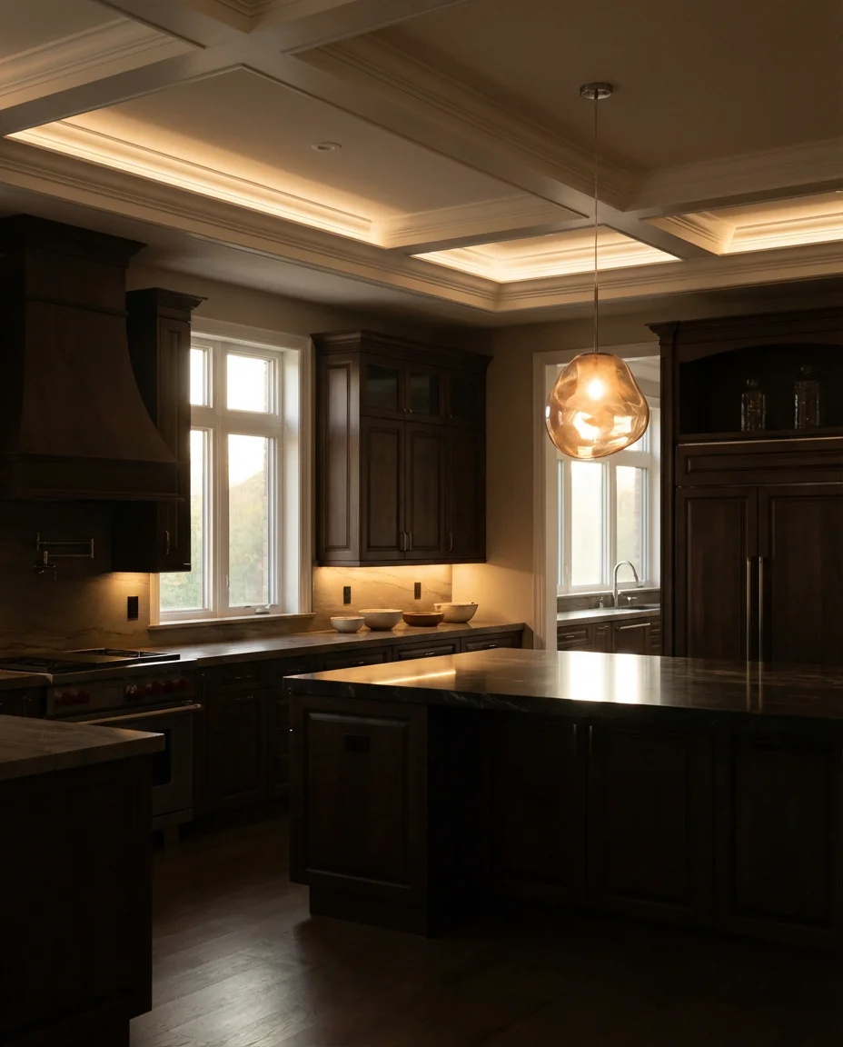 Luxury Kitchen Design With Statement Lighting 1