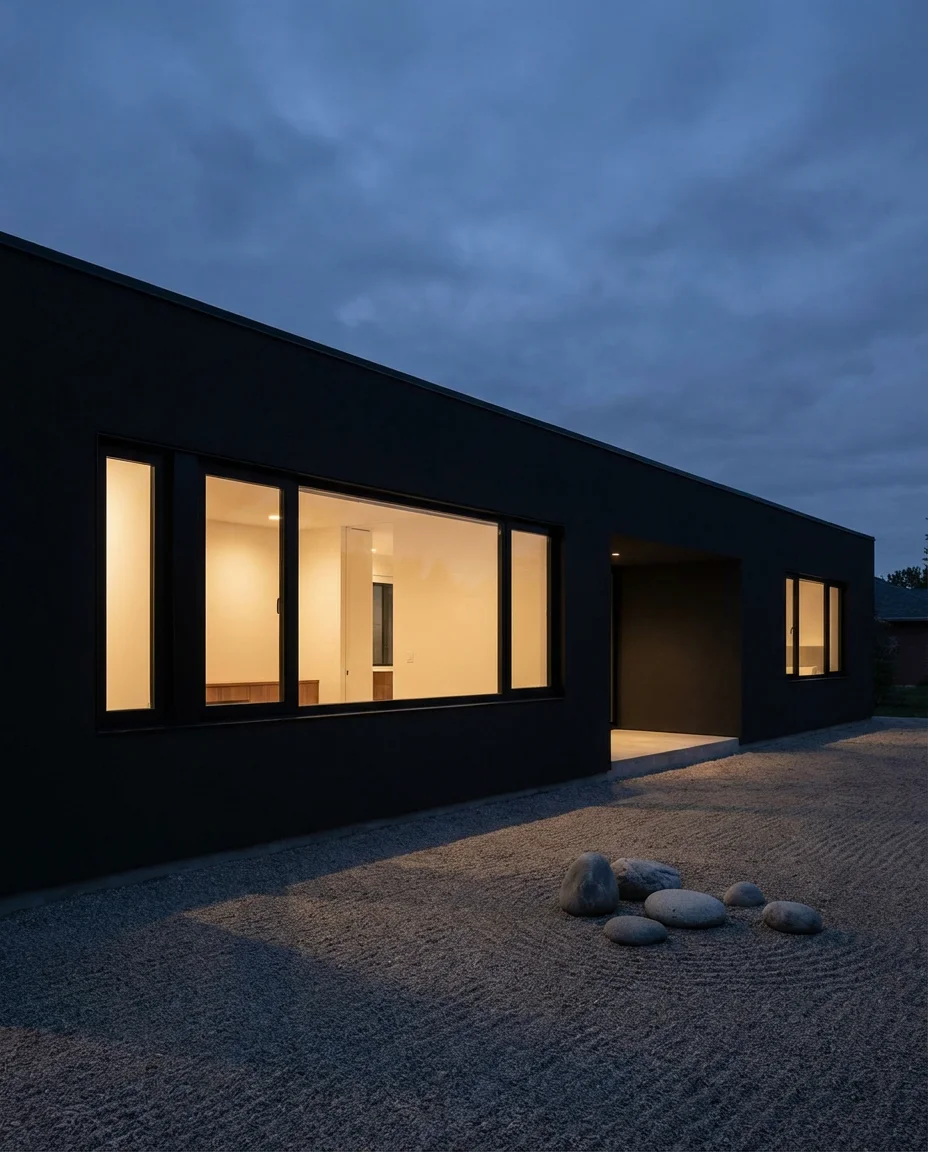 Matte Black Minimalist Exterior 2