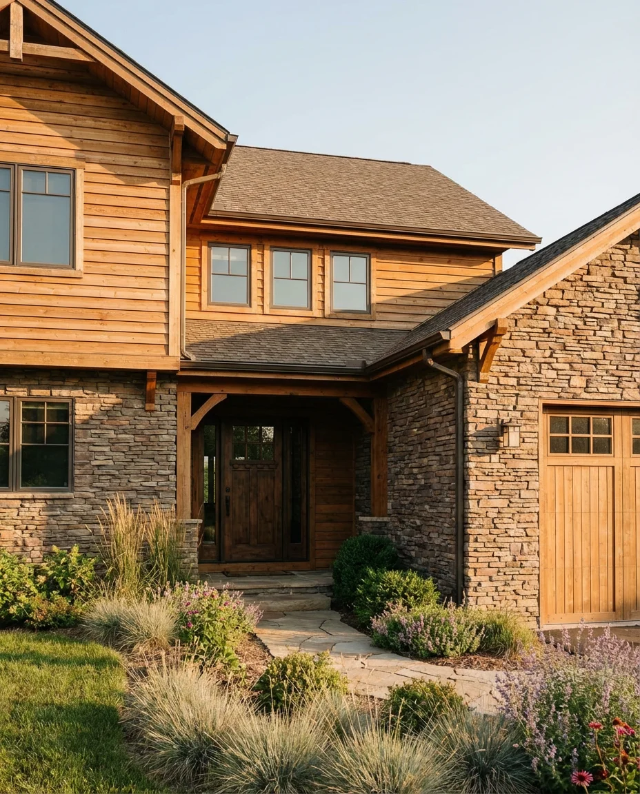 Modern Vinyl Siding in Sage Green 1