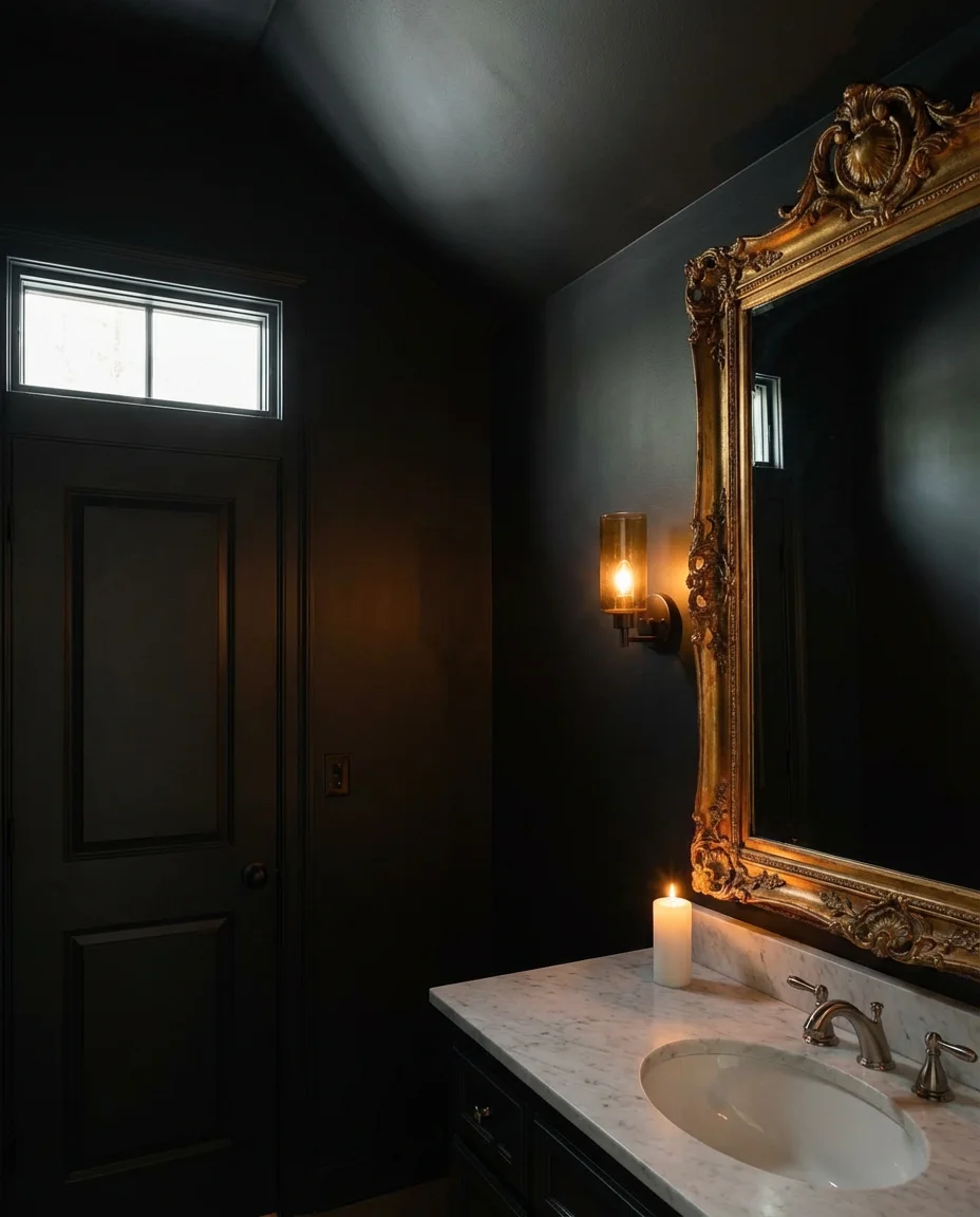 Moody Blue-Black with Antique Mirror 2