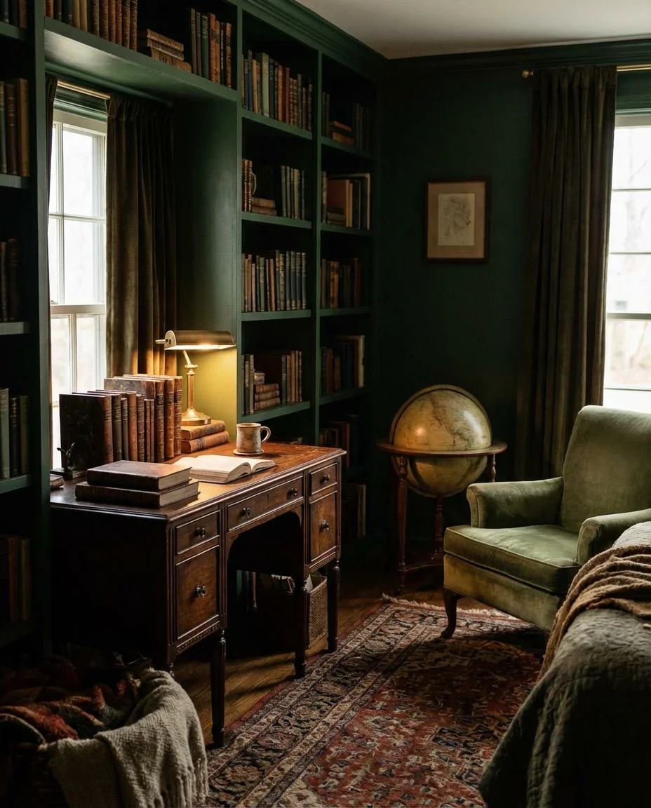 Moody Dark Academia Office Vibes 1