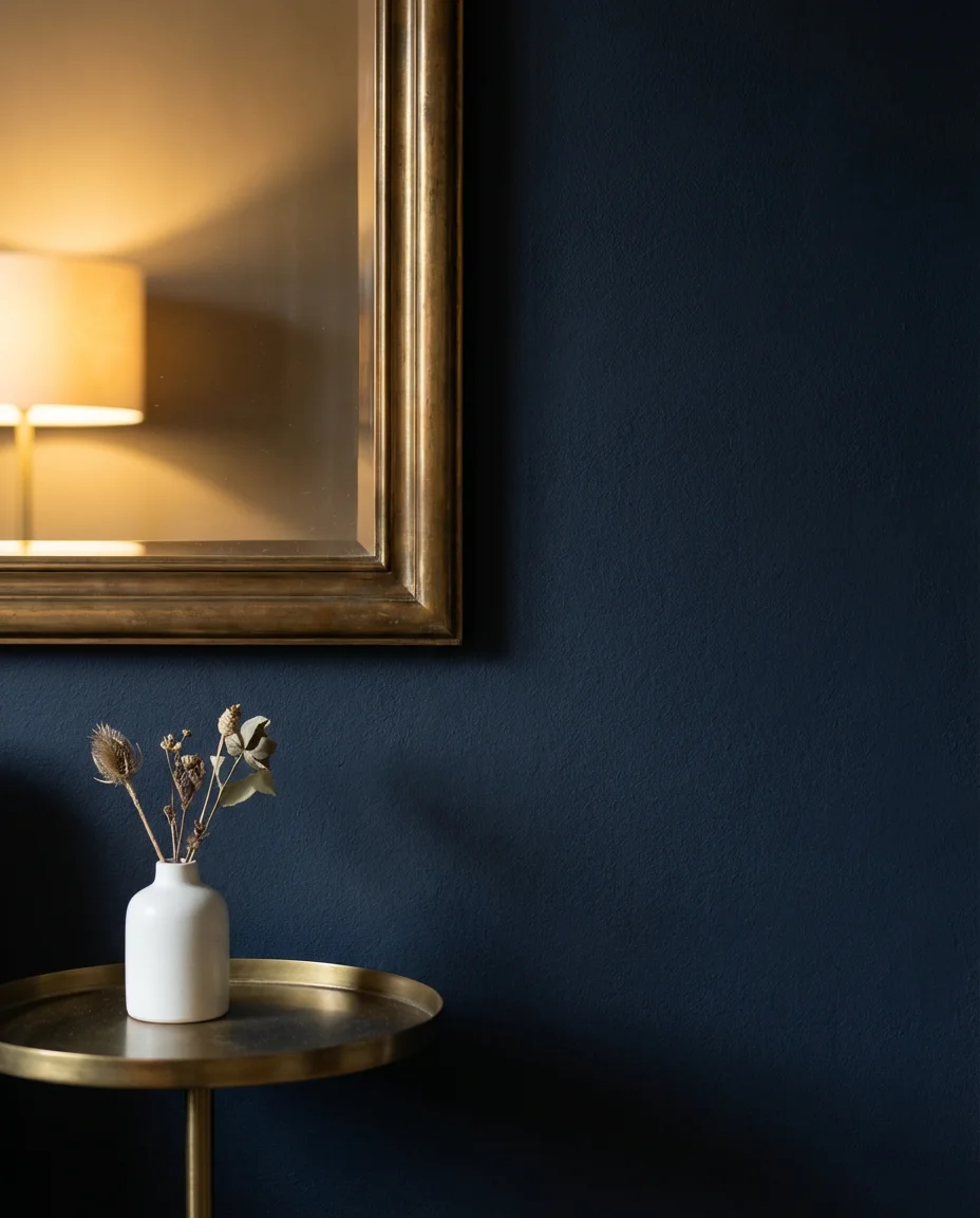 Navy and Brass Glamorous Living Room 2