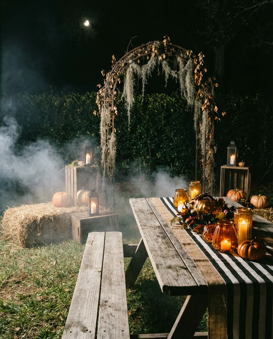 Outdoor Halloween Party Setup 1