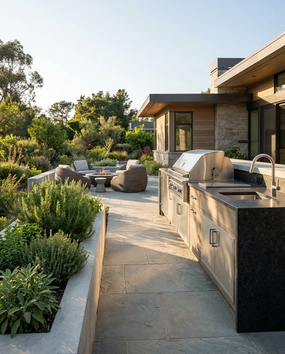 Outdoor Kitchen Herb Bed 2