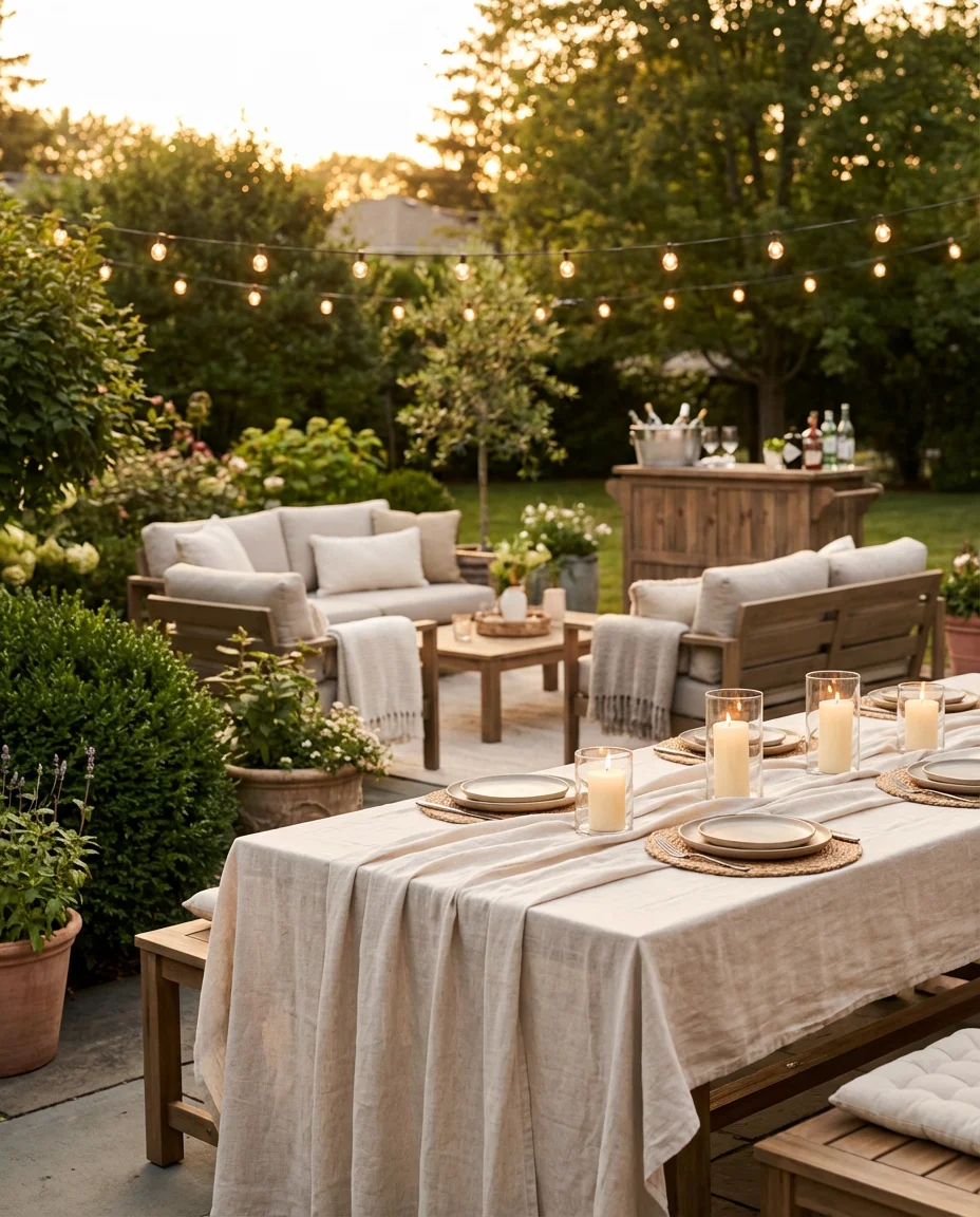 Outdoor Party Ideas with a Lounge Zone 1