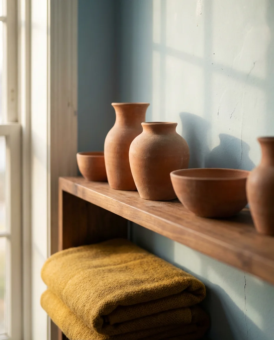 Pale Blue Walls with Warm Accents 2