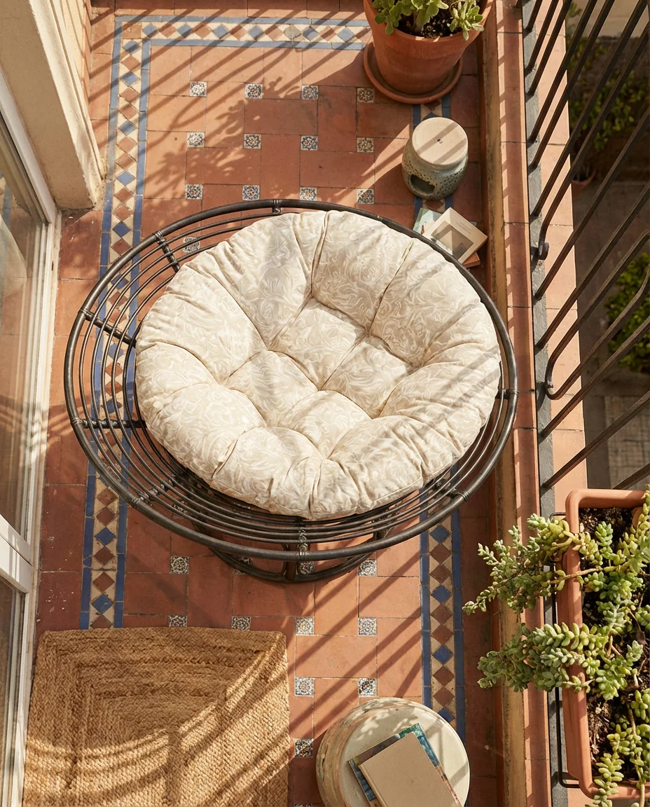 Papasan Chair on the Balcony 2