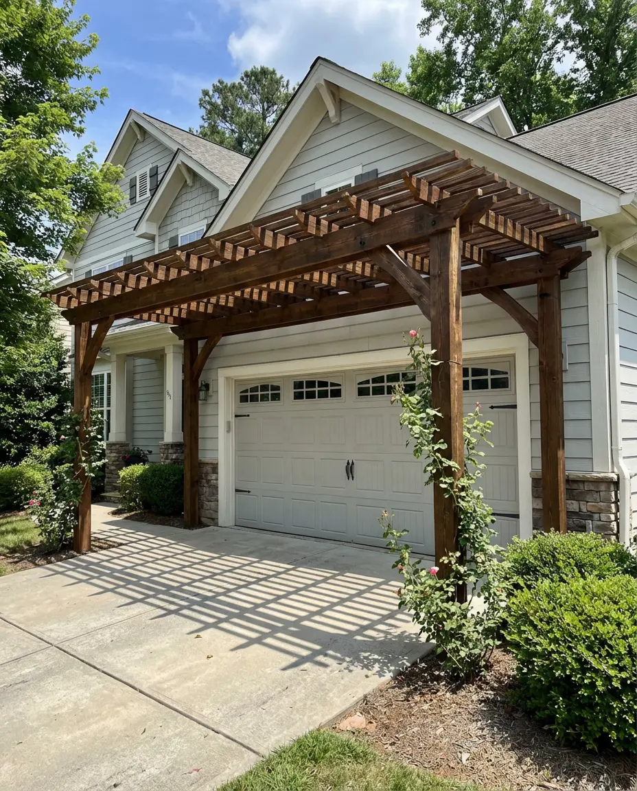 Pergola Over the Garage Door 1