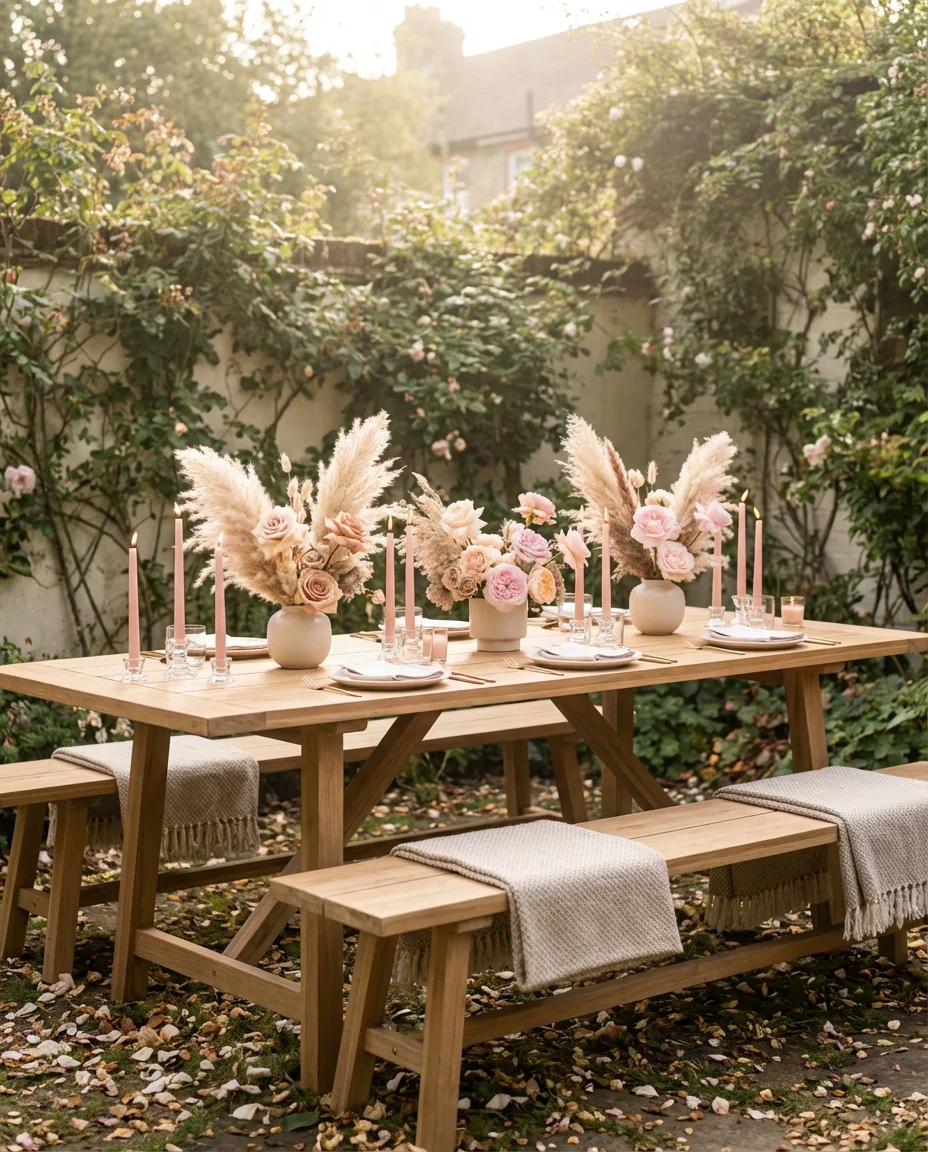 Pink Outdoor Birthday Party Corner 2