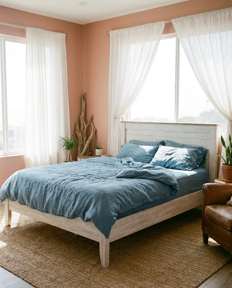 Pink and Blue Coastal Inspired Room 1