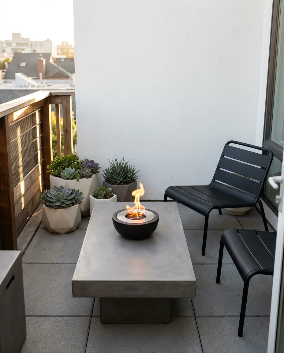 Portable Tabletop Fire Pit for Small Spaces 1