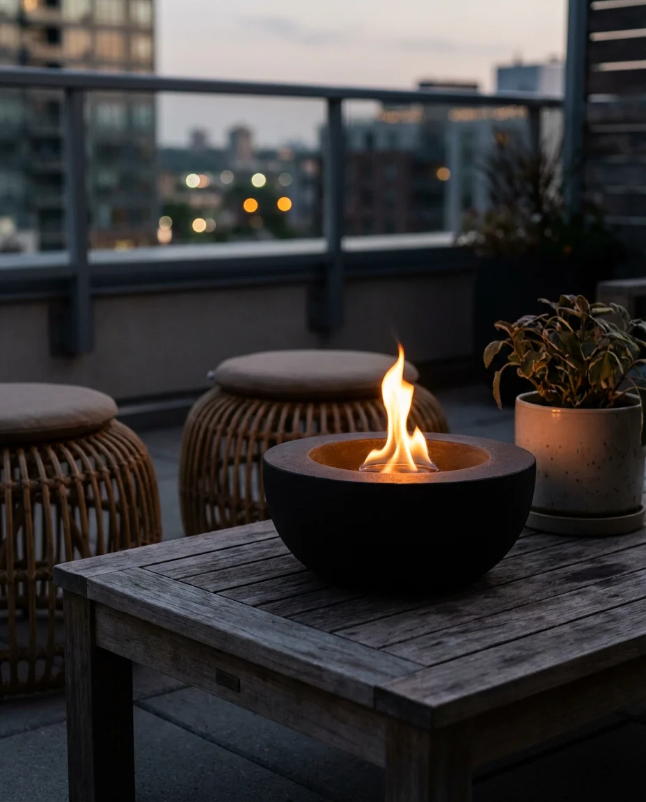 Portable Tabletop Fire Pit for Small Spaces 1