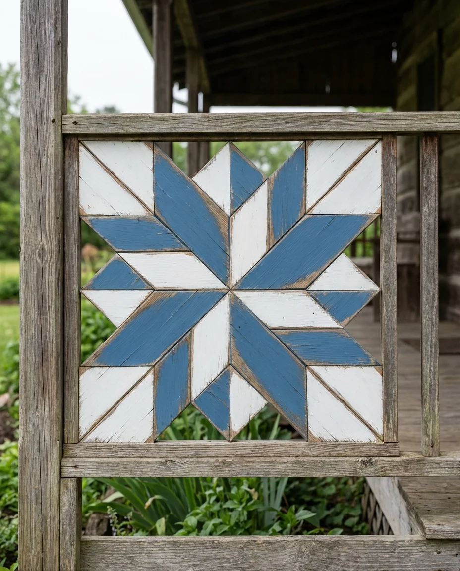 Quilt Pattern Railing for Folk Art Charm 2