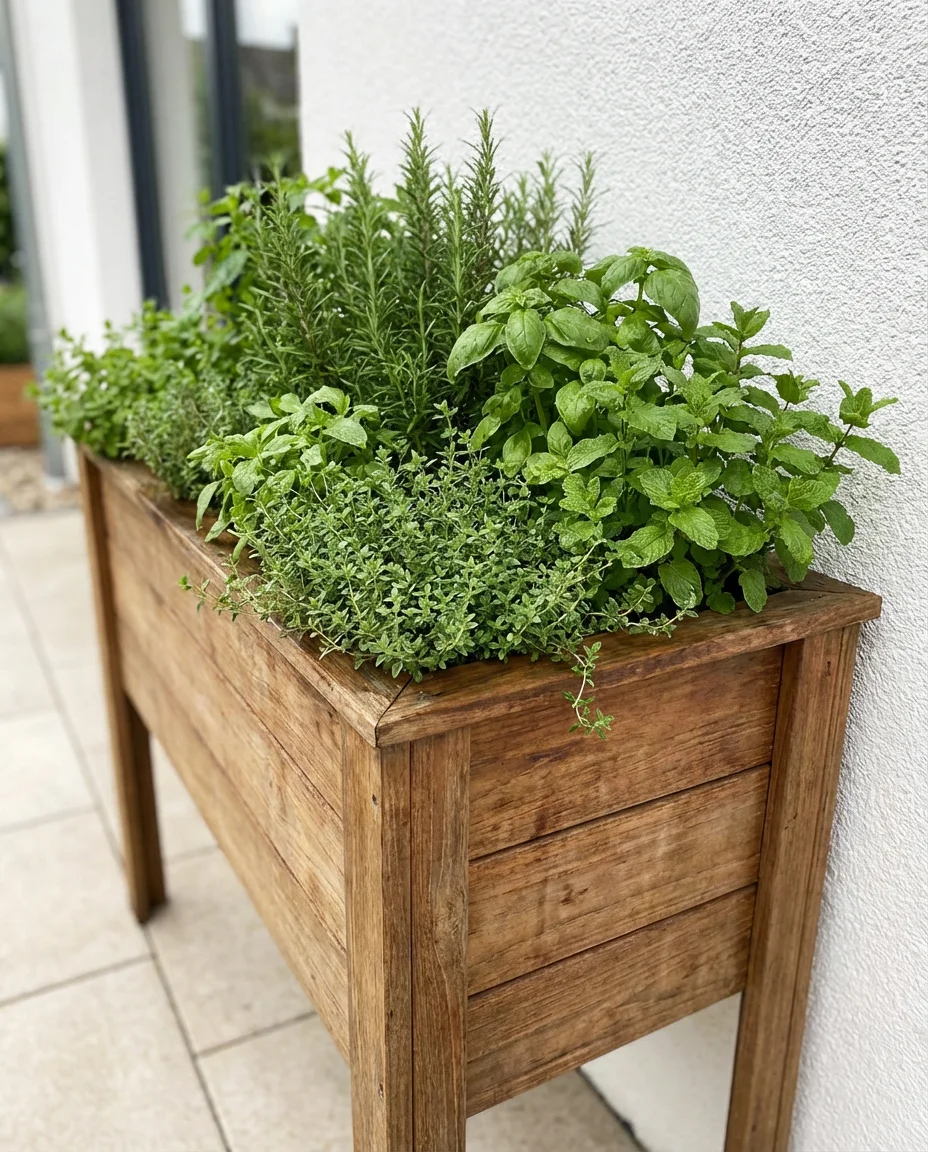 Raised Patio Planter Box Herb Garden 2
