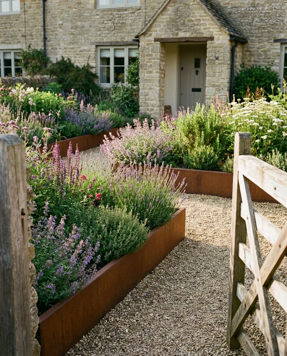 Raised Planting Beds Along the Front Path 1