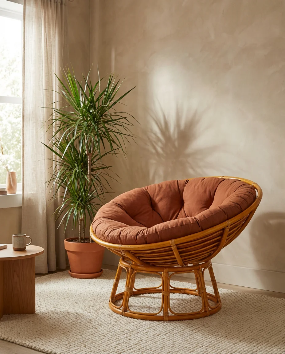 Rattan Papasan Chair as a Statement Piece 1