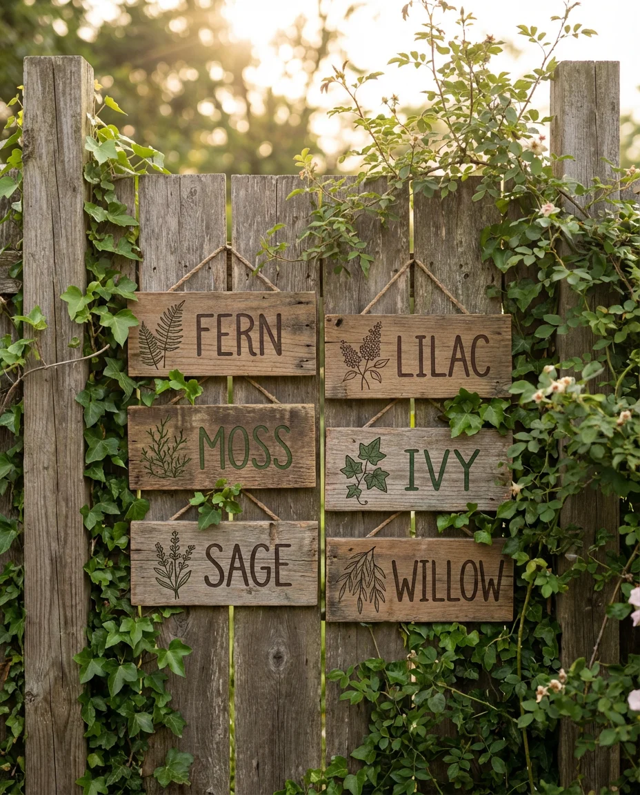 Reclaimed Wood Garden Sign Collection 1