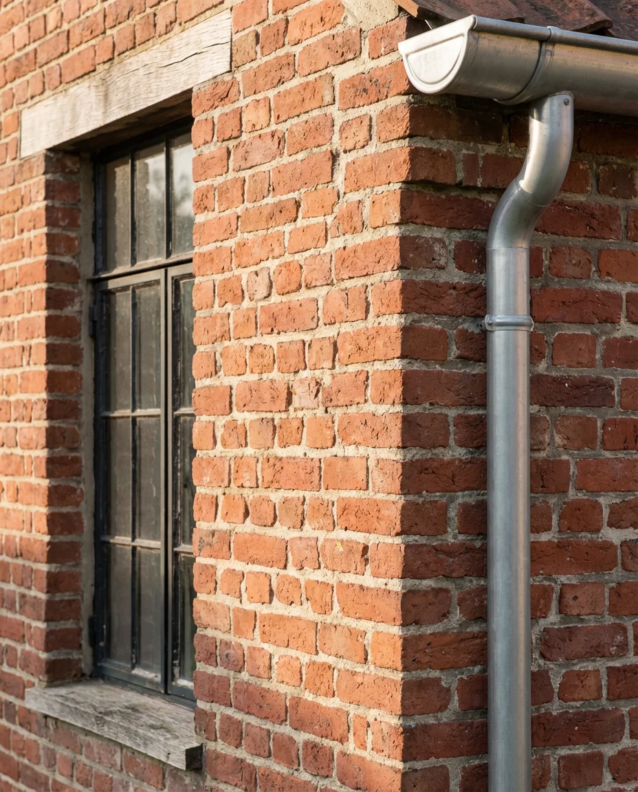 Red Brick Exterior with Modern Metal Accents 2