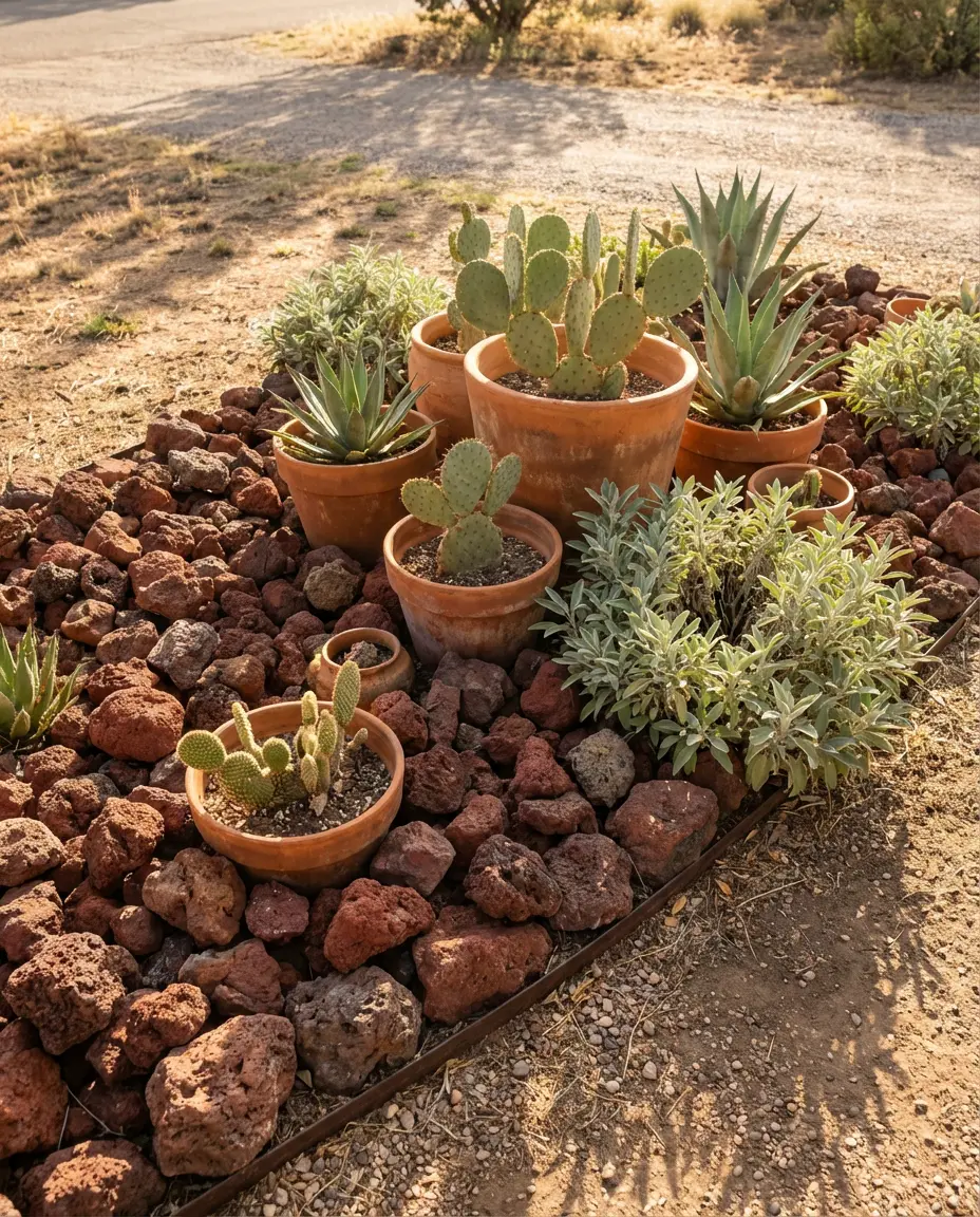 Red Lava Rock Mulch Alternative 1