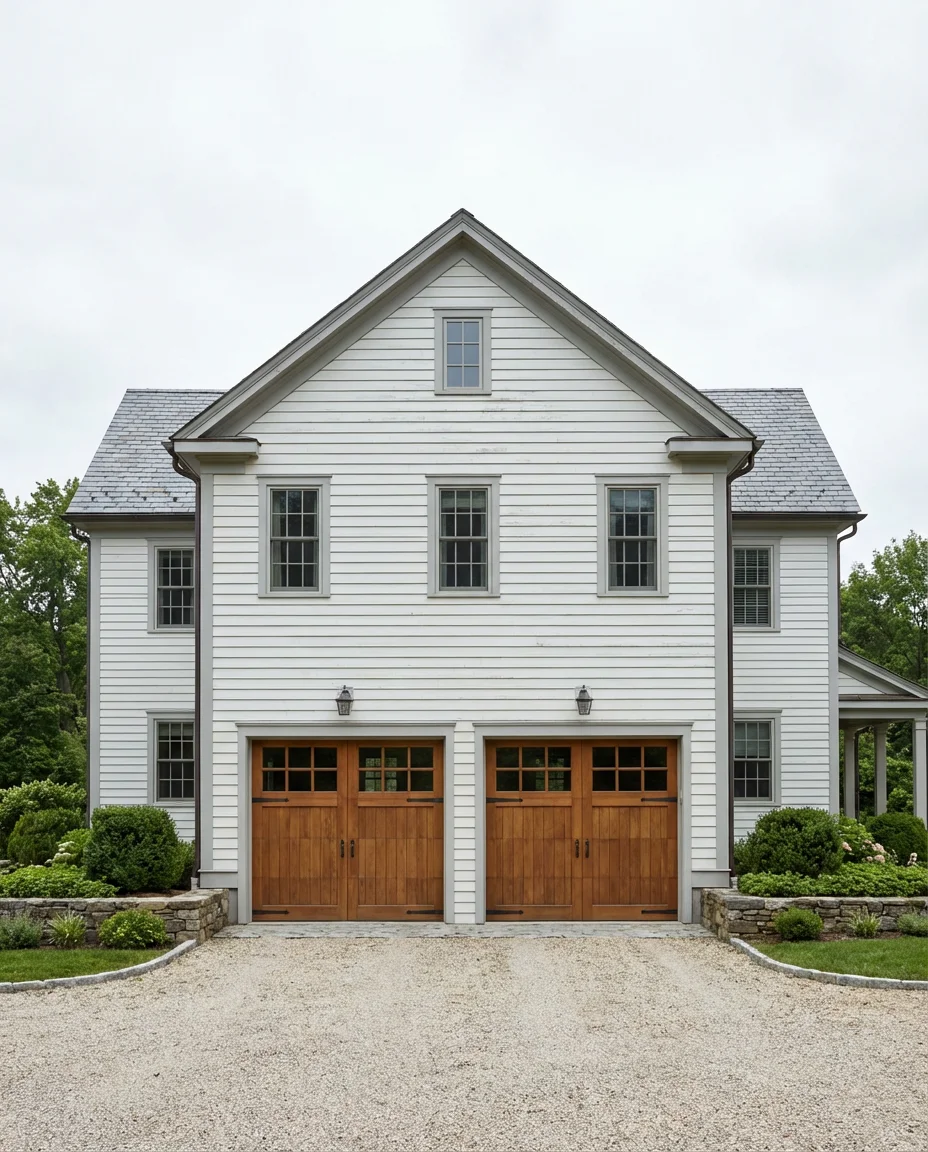 Residential Double Garage Door with Symmetry 1
