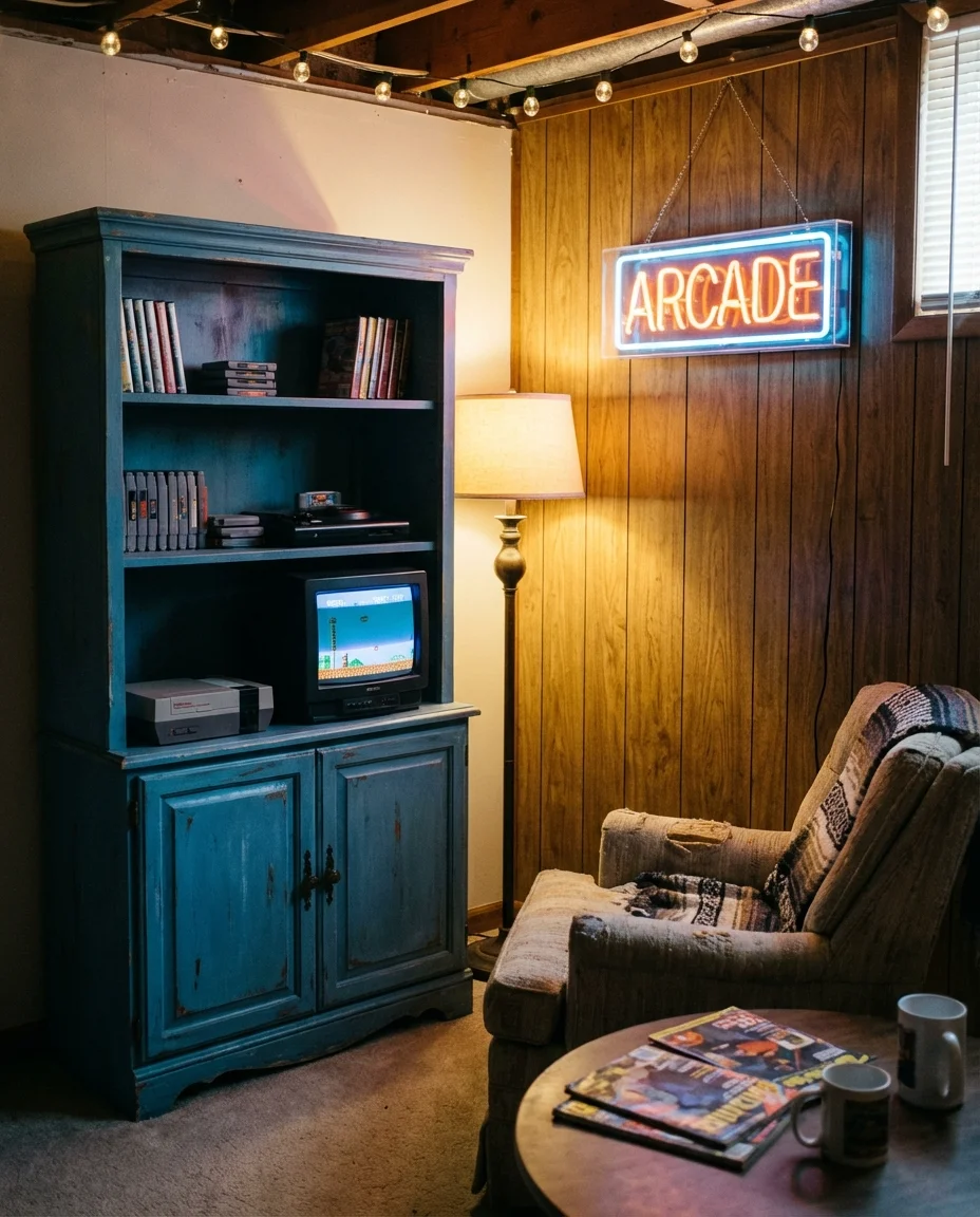 Retro Arcade Corner at Home 2