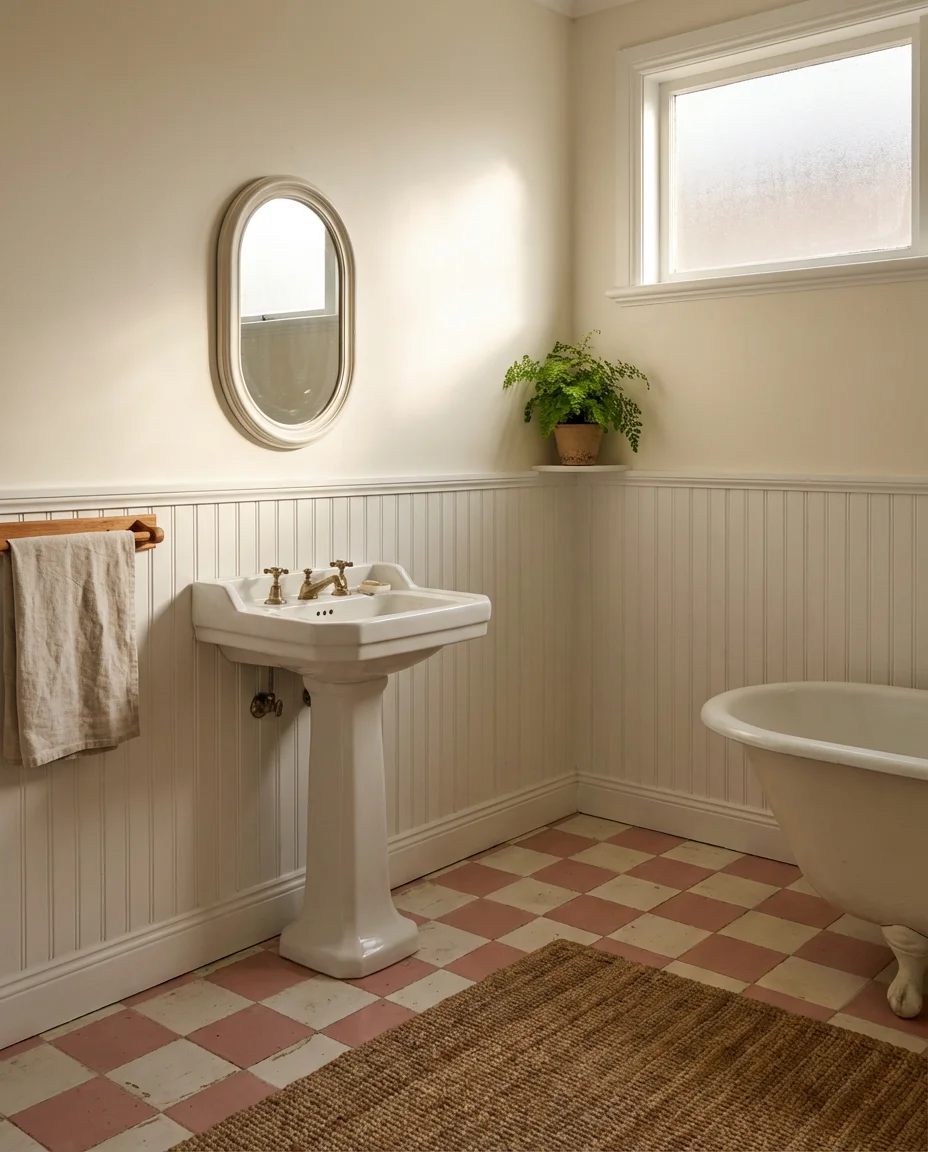 Retro Pink Checkerboard Floor 2