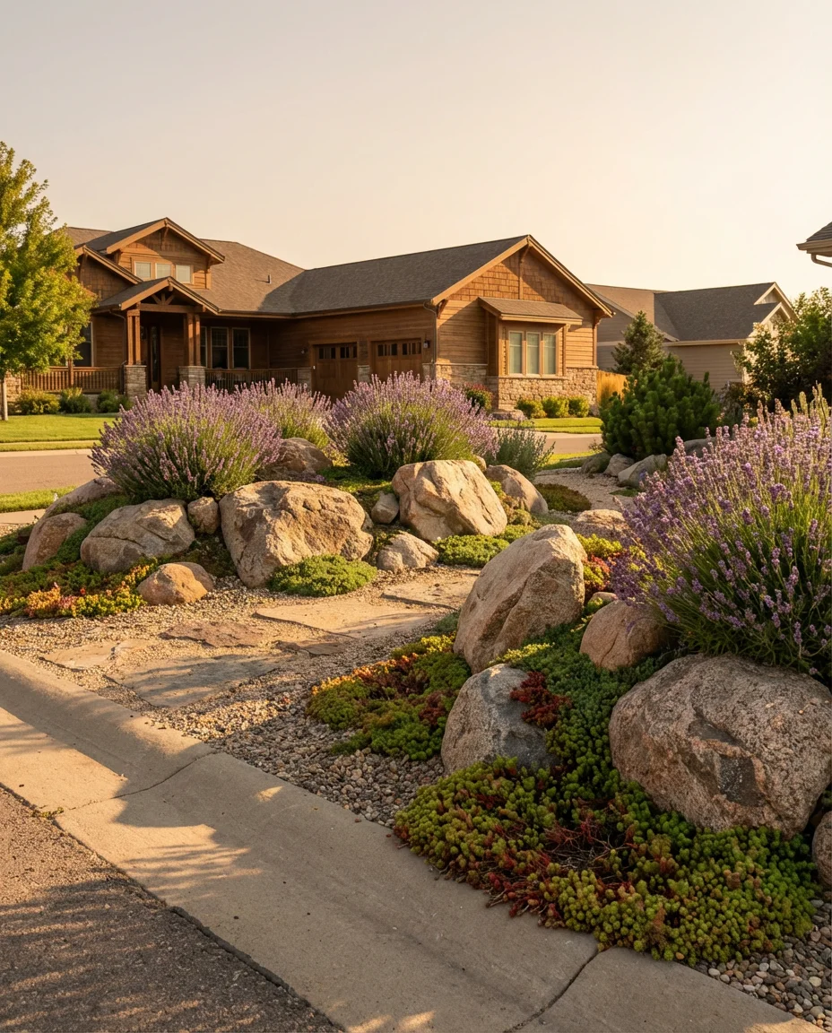 Rock Garden with Ornamental Boulders 1