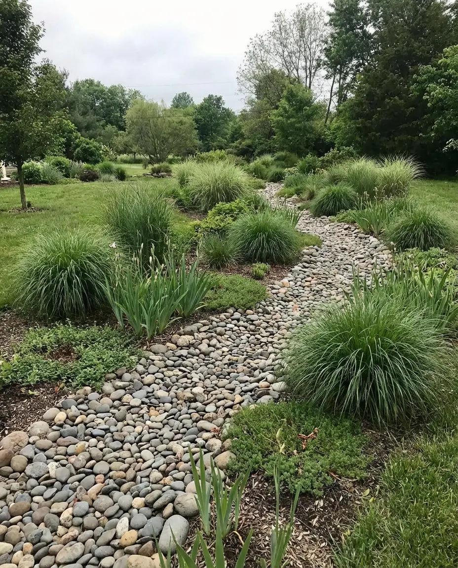 Rock Garden with a Zen-Inspired Dry Stream Bed 1