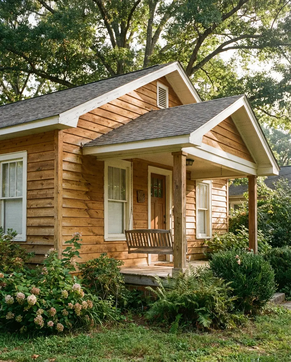 Rustic Wood-Look Siding on a Bungalow 1
