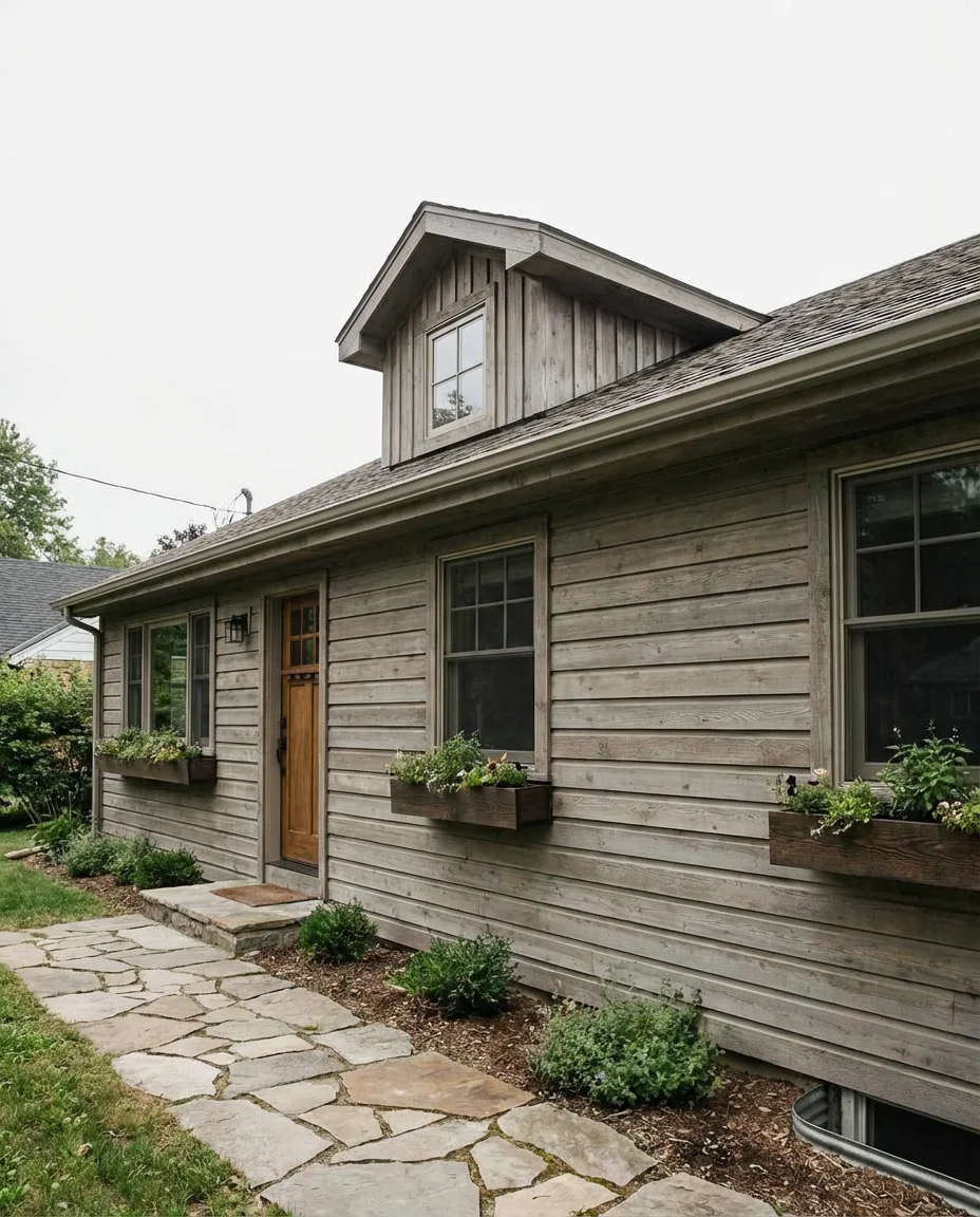 Rustic Wood-Look Siding on a Bungalow 2