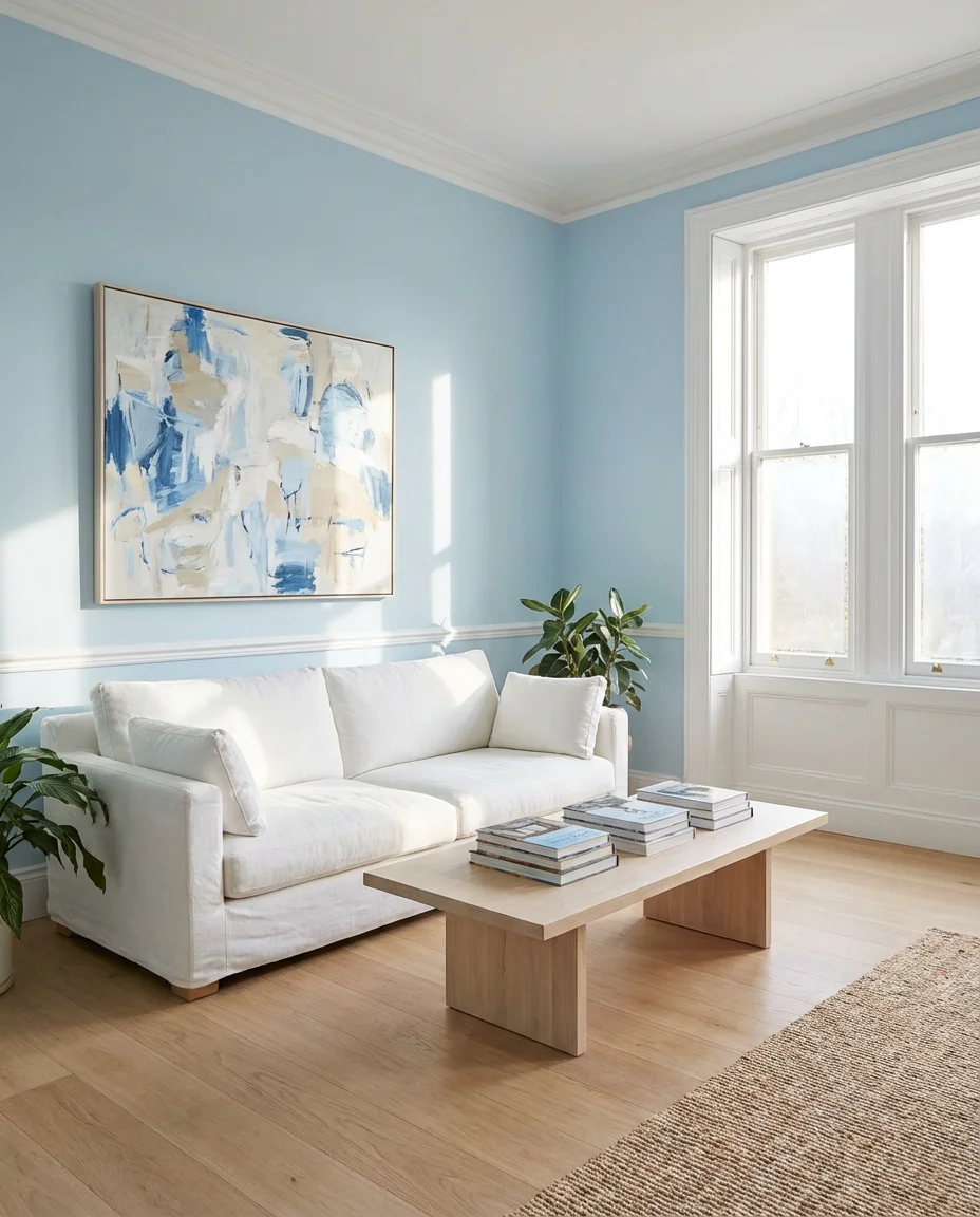 Sky Blue and White Airy Minimalism 1