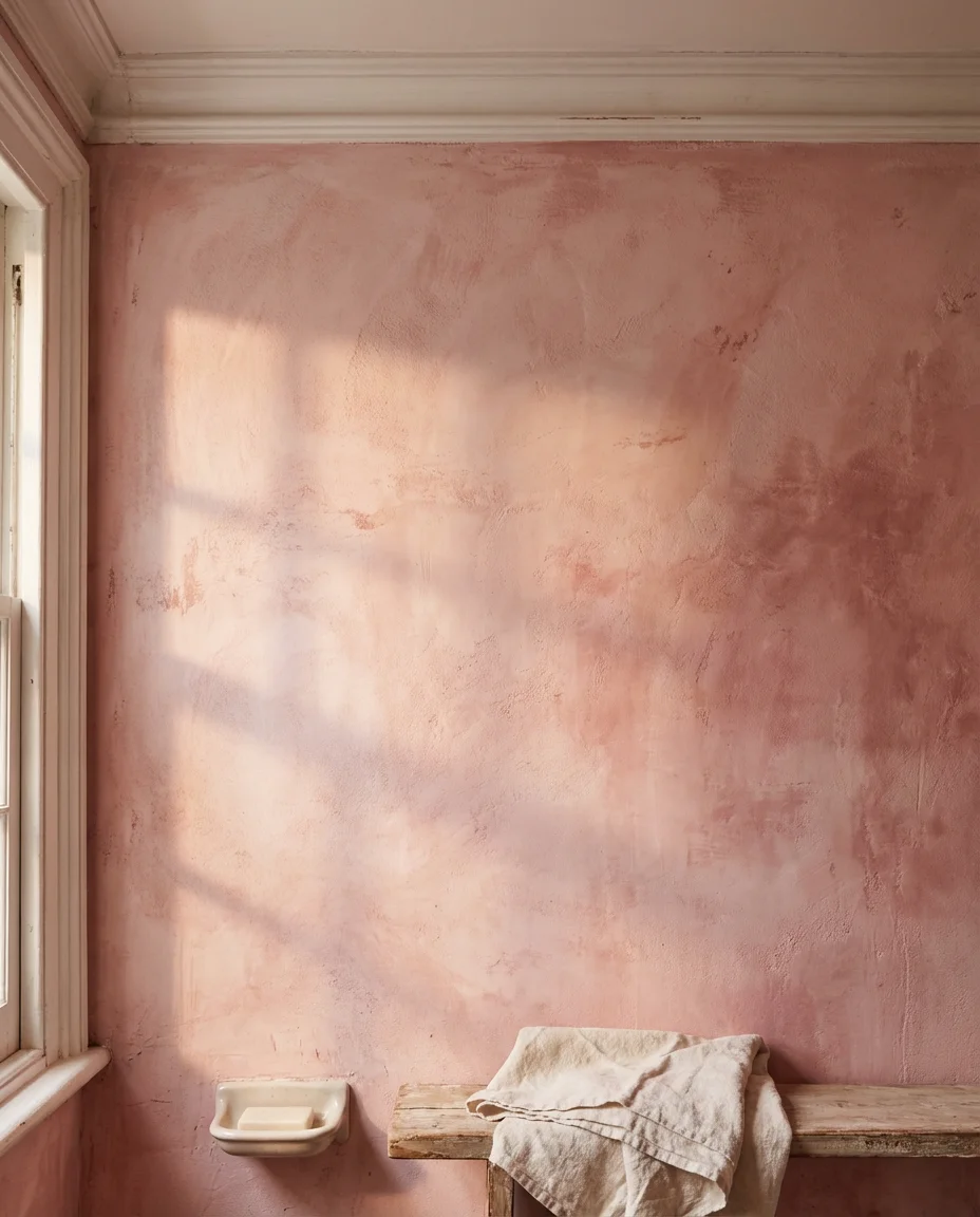Soft Pink Limewash Walls 1