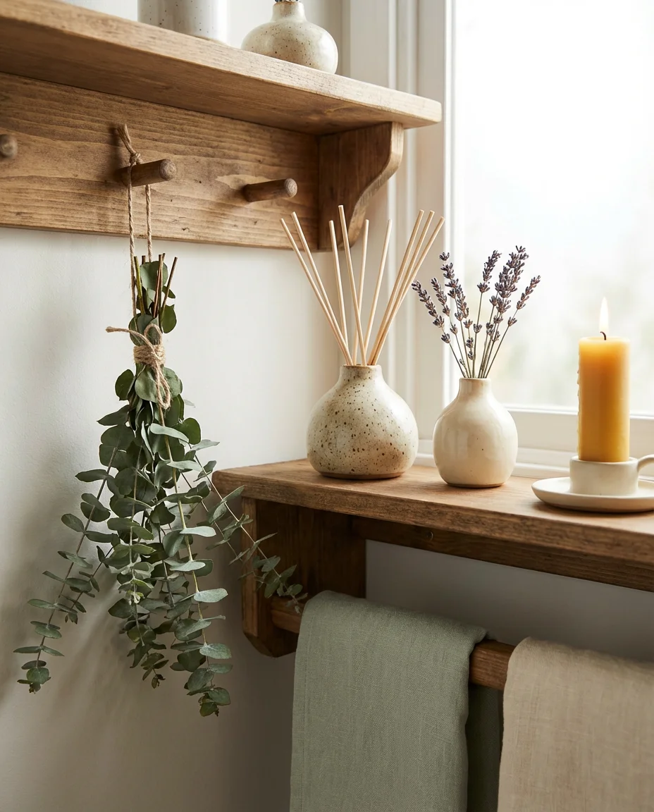 Spa Shelf Styling with Natural Scents 1