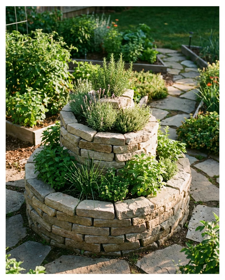 Spiral Herb Garden Design 1