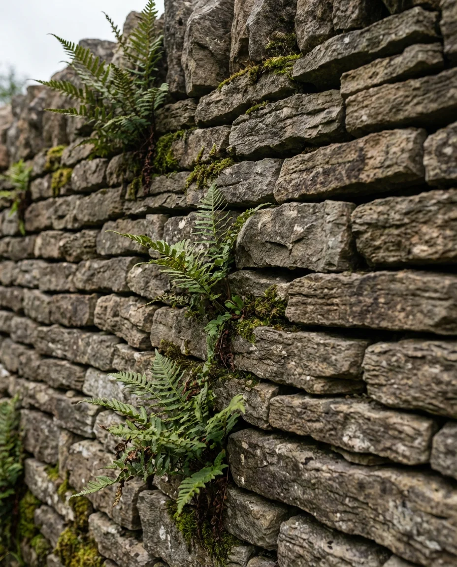 Stacked Stone Retaining Wall 2