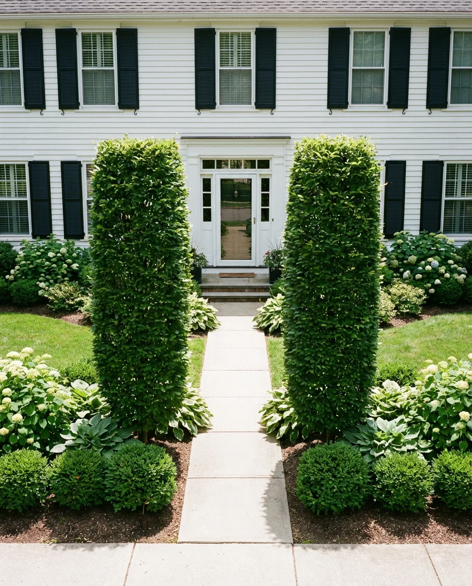 Symmetrical Formal Front Yard Layout 1