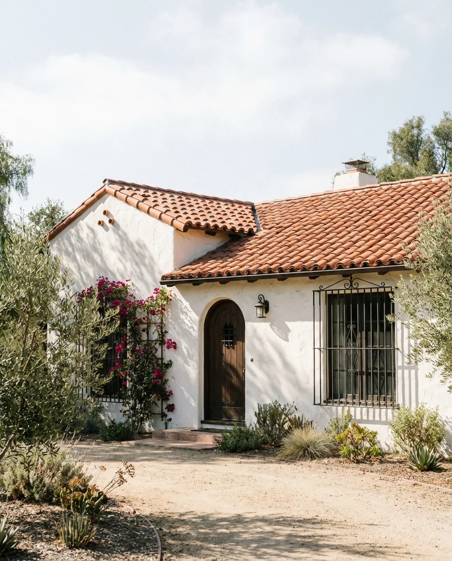 Terracotta Roof with White Stucco 1