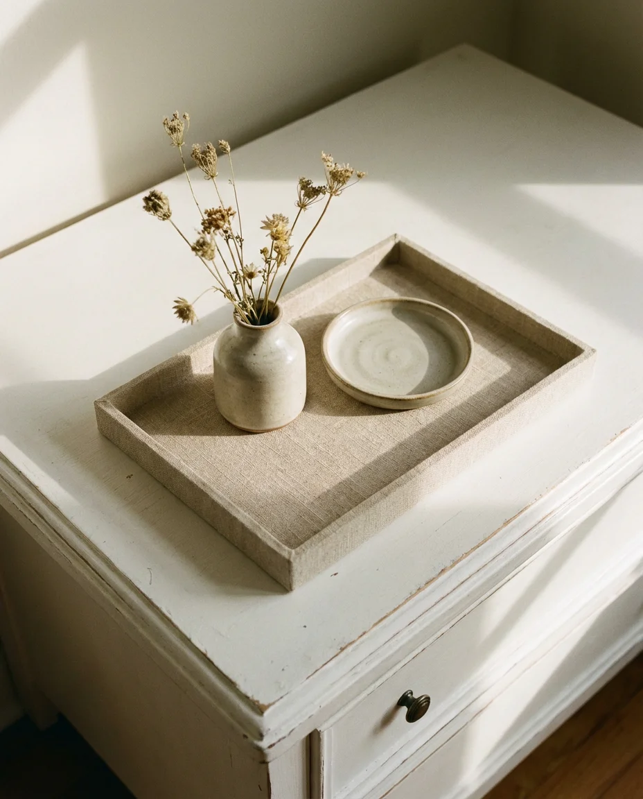 The Classic White Dresser with a Linen Tray Moment 2