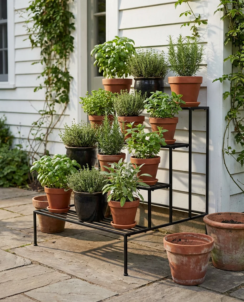 Tiered Outdoor Herb Stand 1