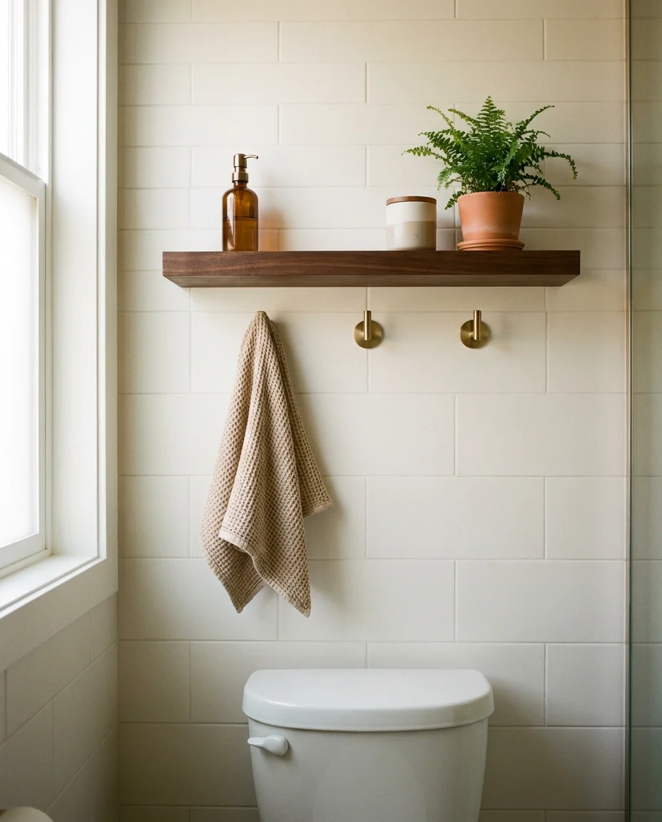 Toilet Towel Holder Shelf Combo 1