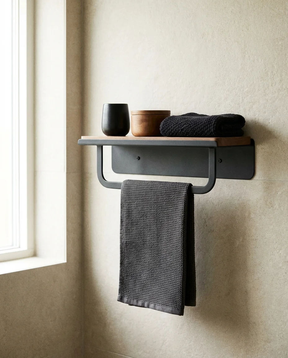Toilet Towel Holder Shelf Combo 2