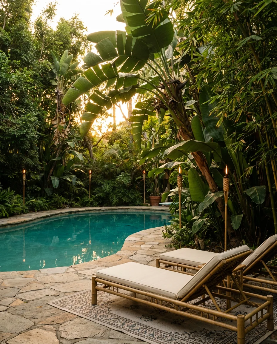 Tropical Poolside Retreat 1