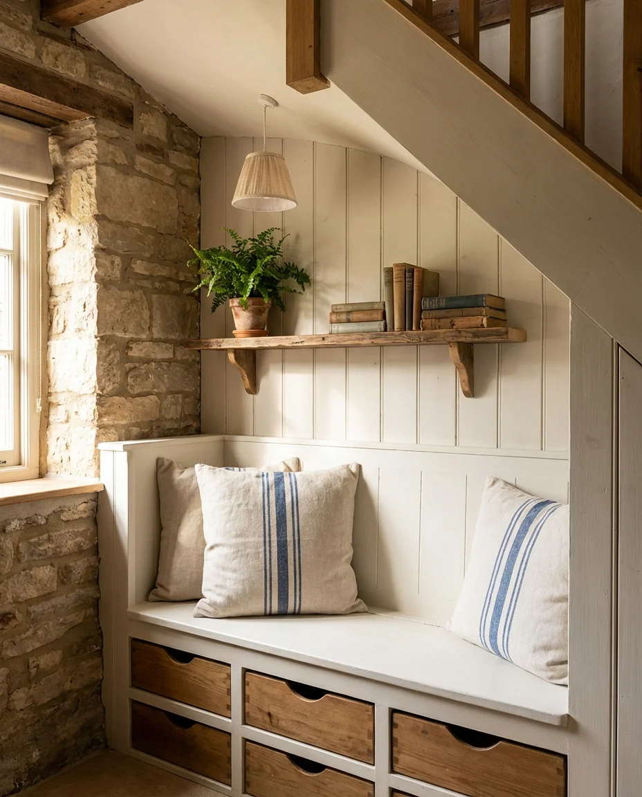 Under-Stair Reading Nook 1