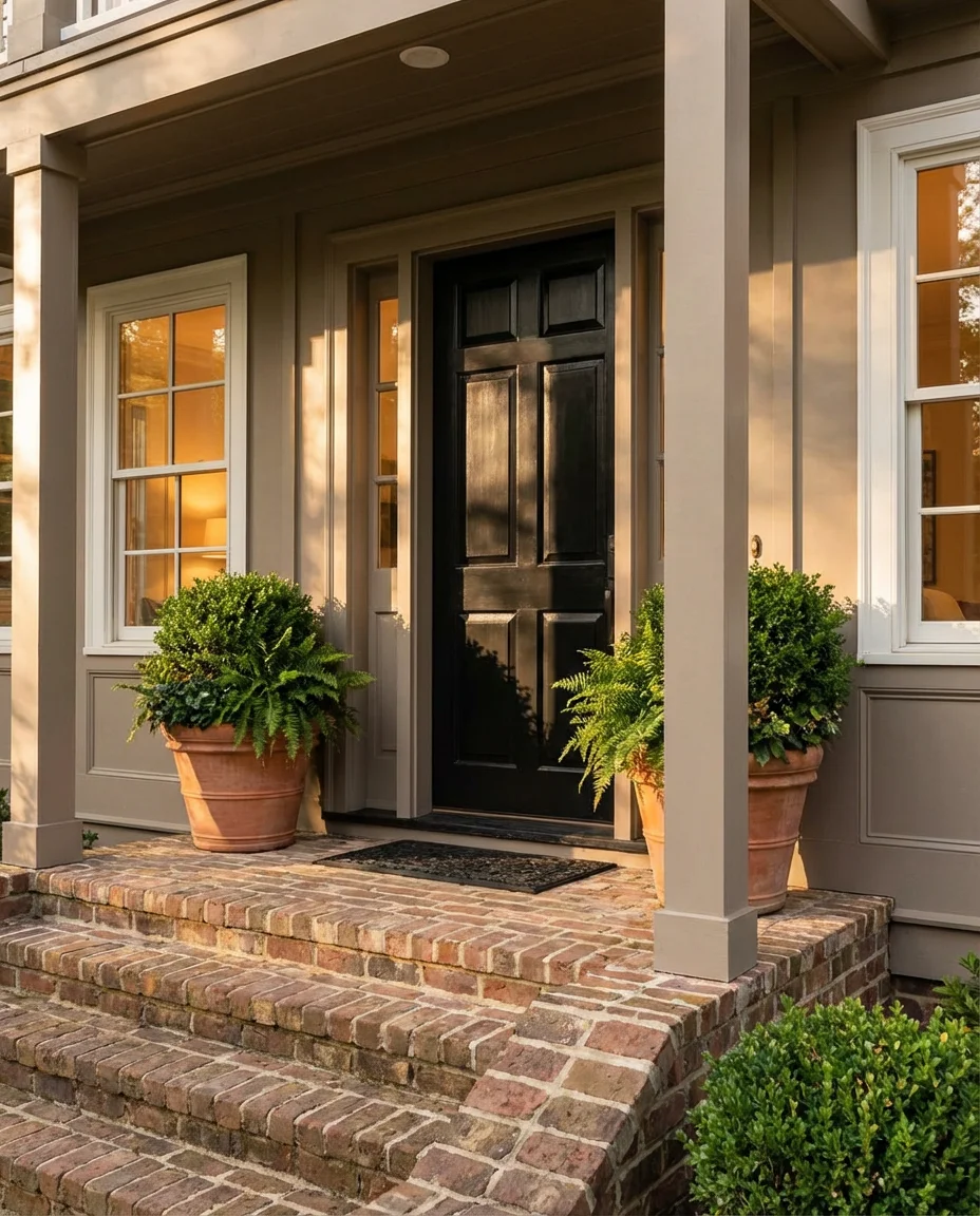 Warm Taupe with Black Door Accents 2