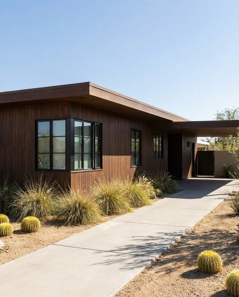 Warm Walnut Brown Modern Ranch 1