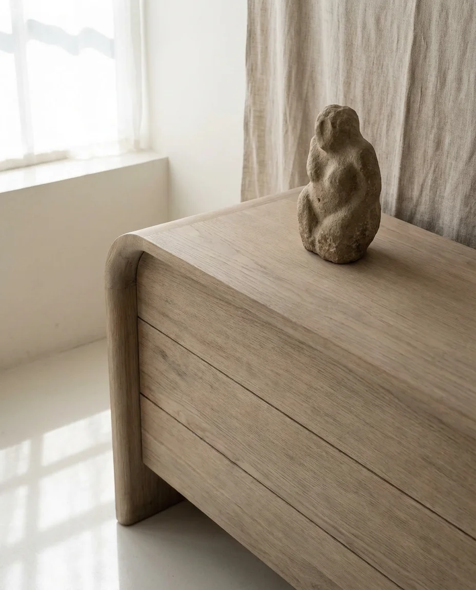 Waterfall Edge Dresser with Organic Objects 2